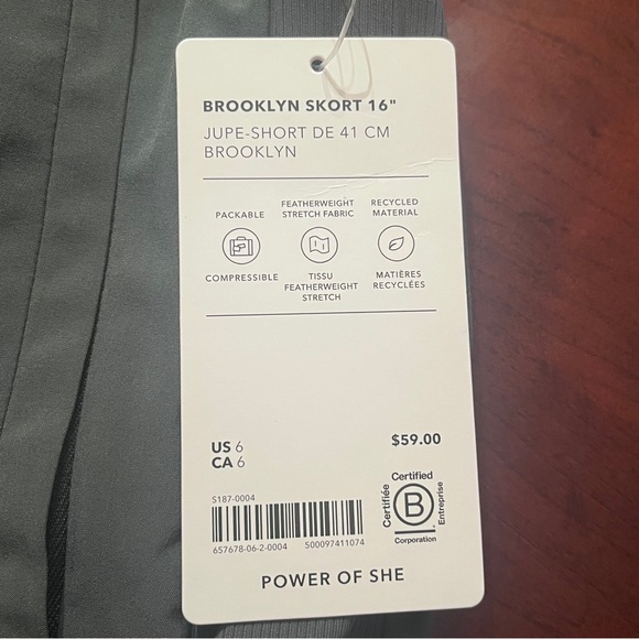 Athleta Brooklyn Skort in Olive Green NWT - Picture 2 of 10